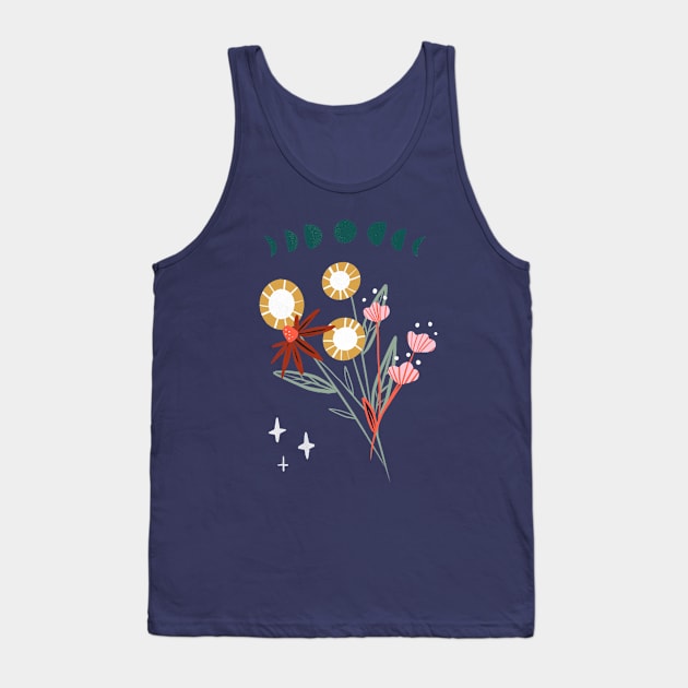 Moony Bouquet Tank Top by Off The Hook Studio